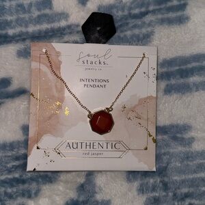 Intentions pendant — Authentic red jasper
